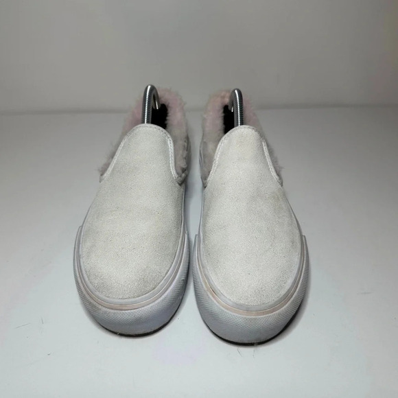 Vans classic faux fur slip on platform shoes loght pink white womens size 6 - Picture 5 of 9